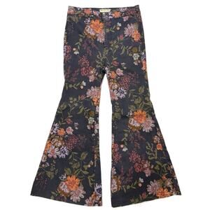 Free People Floral Flare Jeans - Multicolor